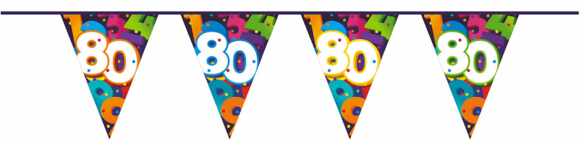 Vlaggenlijn Cijfers 10 meter - 80 jaar