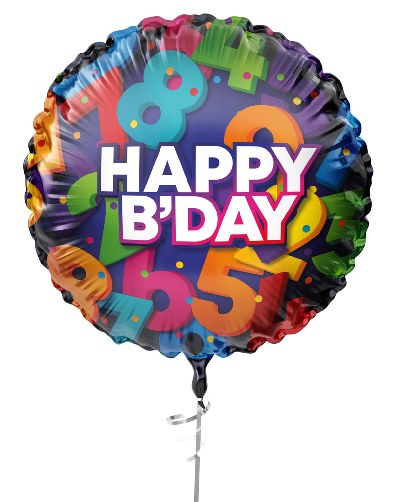 Folieballon Cijfers 45cm - Happy Birthday