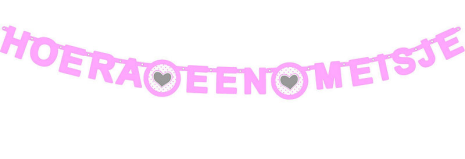 Letterguirlande Hoera een Meisje