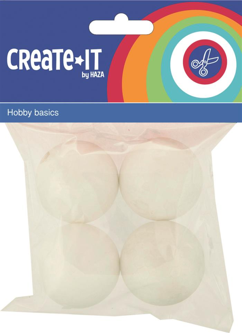 Polystyreen bollen groot Create-it 4 stuks