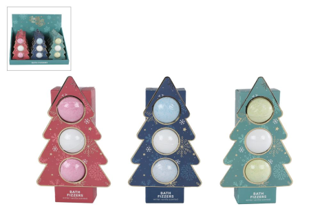 Kerst geschenkset bad bruisbal 3x20gr assorti