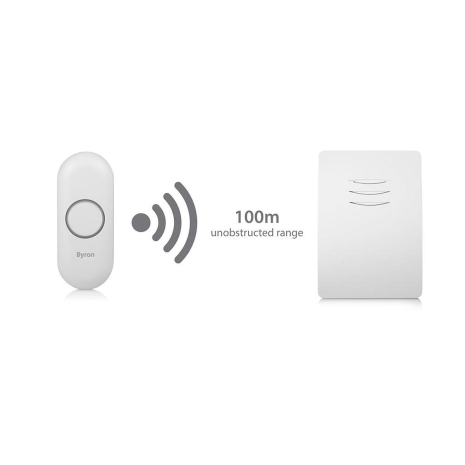 Byron Draadloze deurbelset 36 melodieen 100m bereik