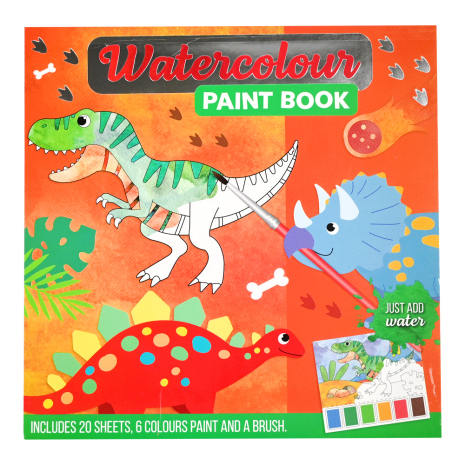 Water kleur en activiteitenblok - Dino