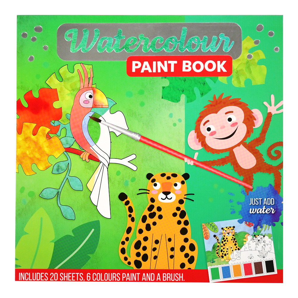 Water kleur en activiteitenblok - Jungle