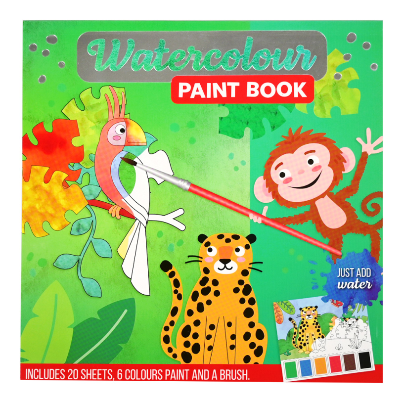 Water kleur en activiteitenblok - Jungle