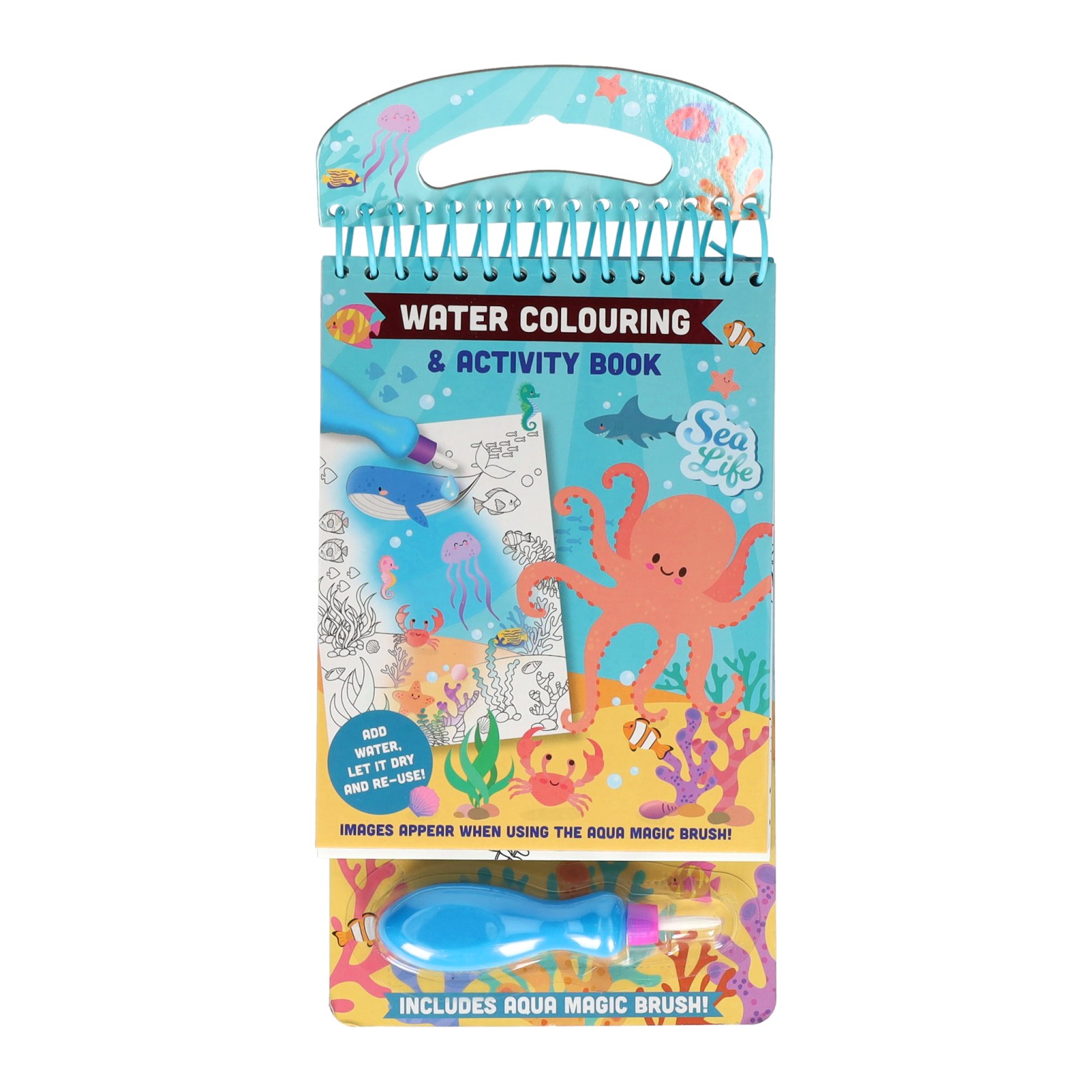 Magisch water kleur en activiteitenblok - Sea Life