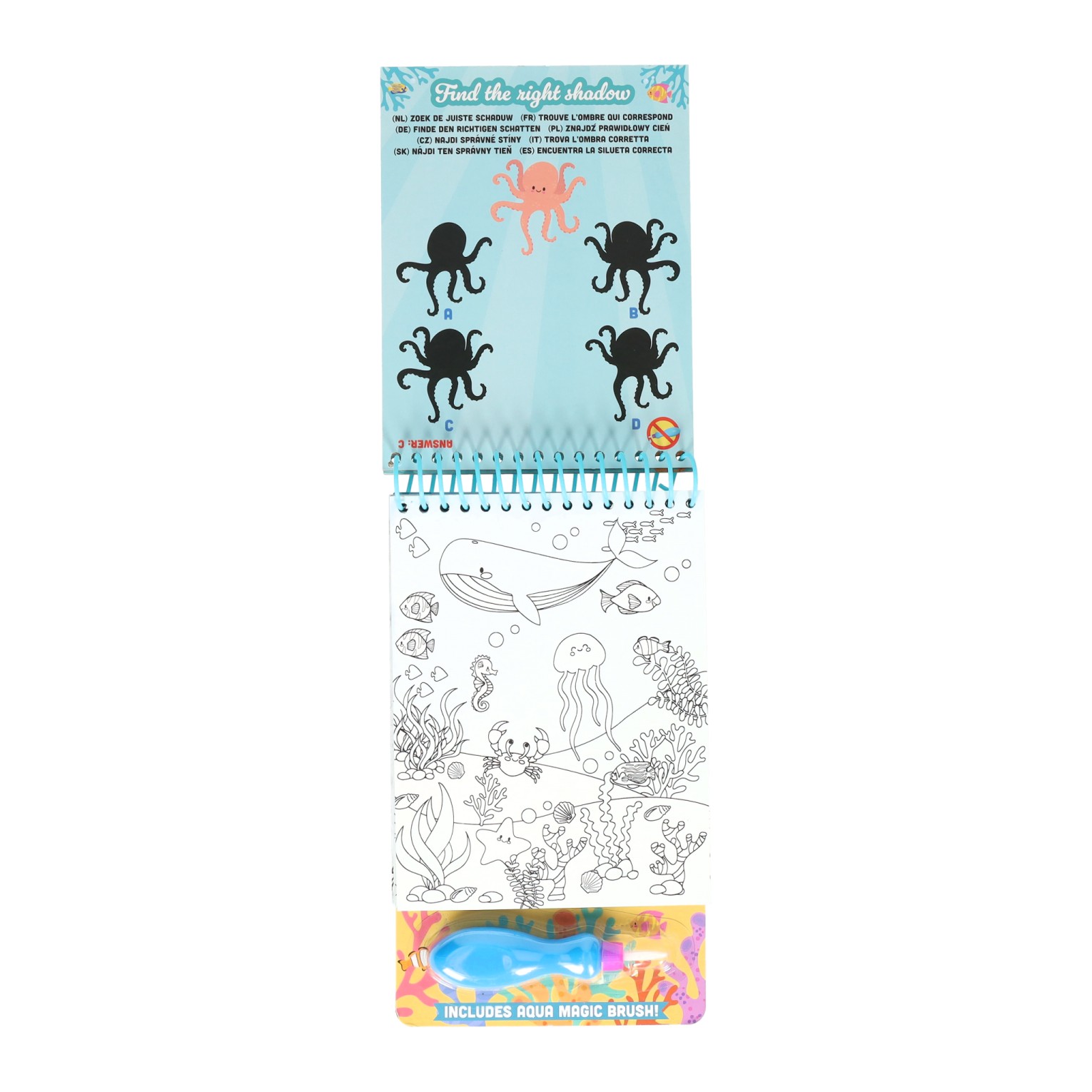 Magisch water kleur en activiteitenblok - Sea Life