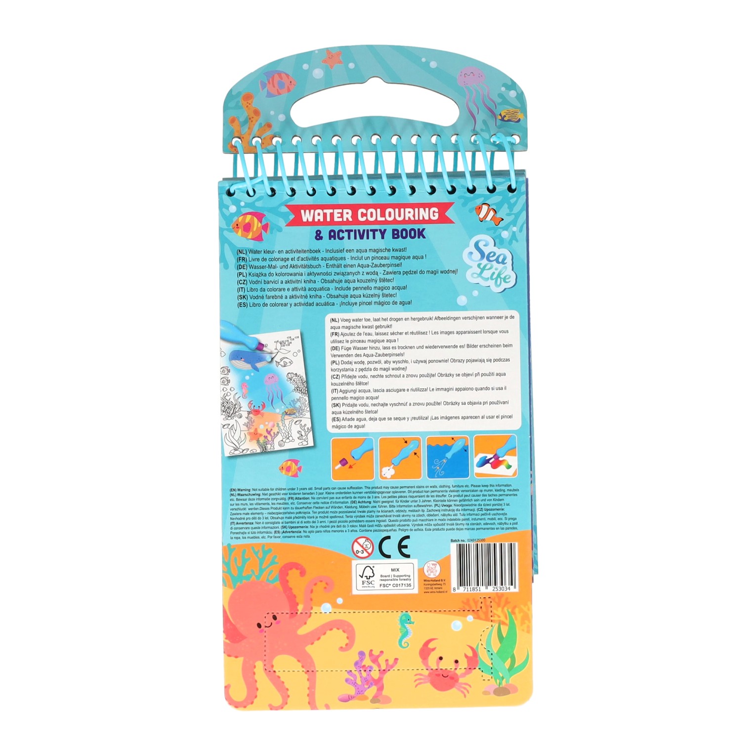 Magisch water kleur en activiteitenblok - Sea Life