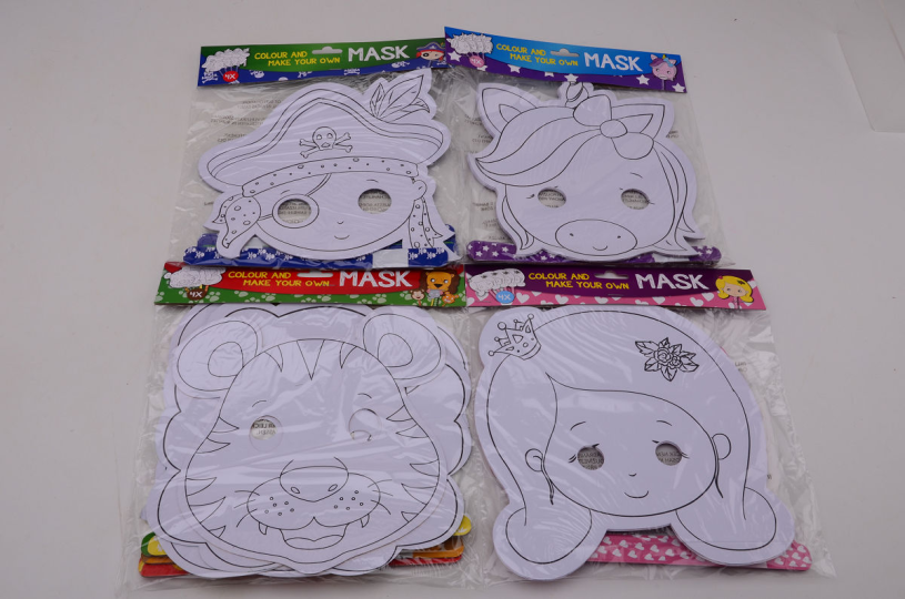 Kleur en maak je eigen masker