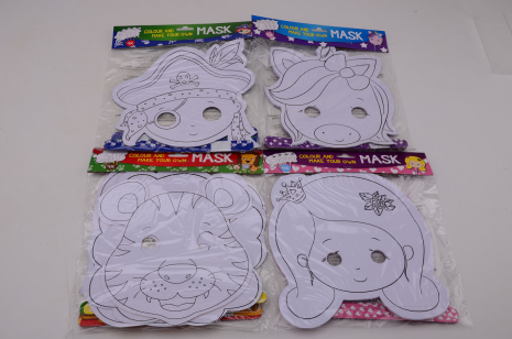 Kleur en maak je eigen masker