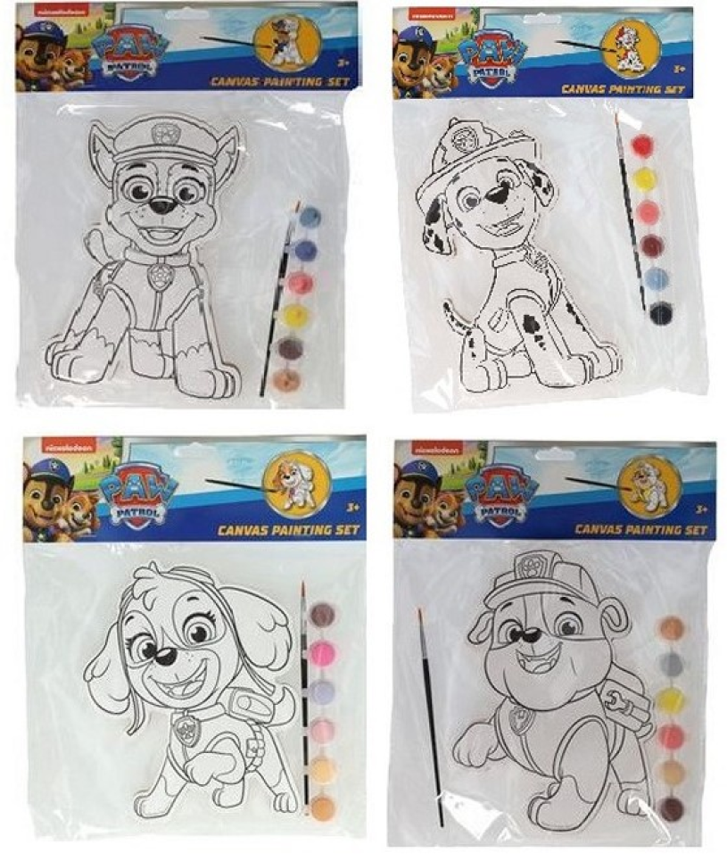 Paw Patrol Schilder je eigen canvas figuren assorti