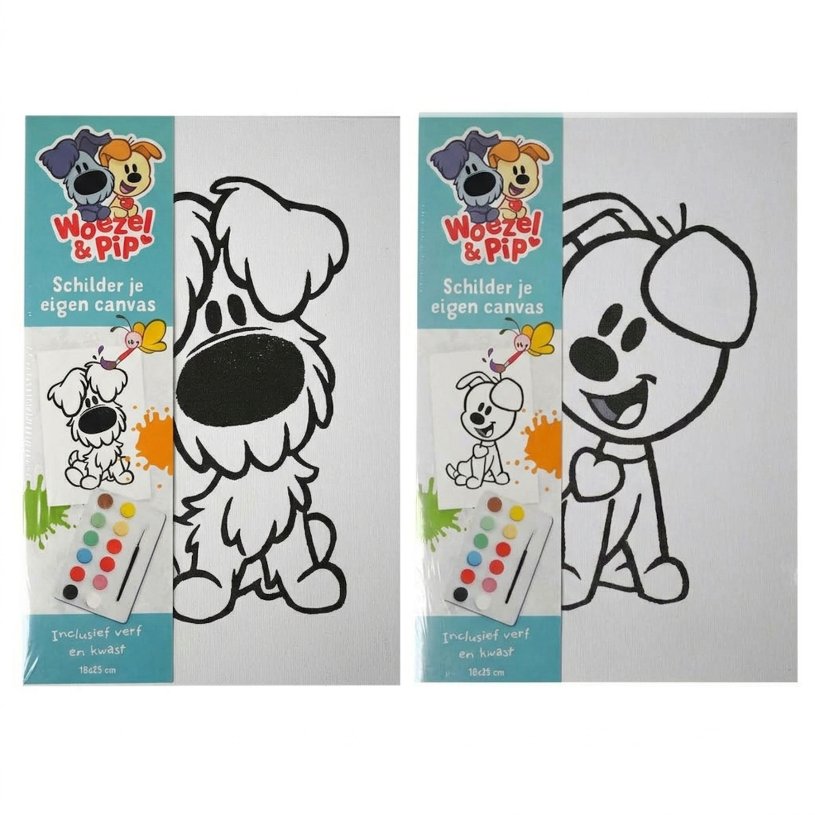 Woezel en Pip Canvas schilderset