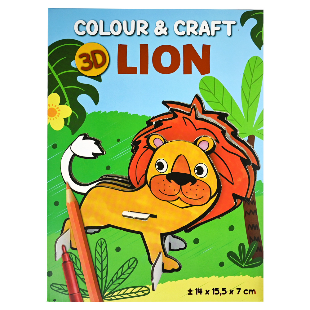 Kleur en aak je eigen dier 3D assori