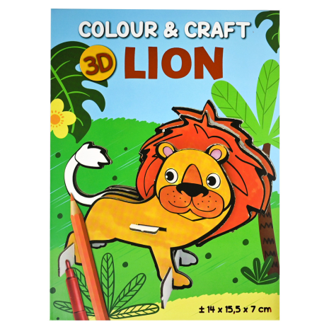 Kleur en aak je eigen dier 3D assori