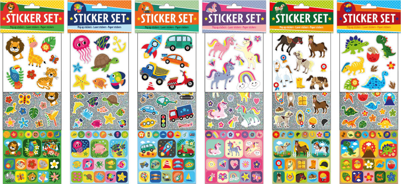 Stickerset - 6 assorti