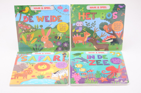 Kartonboek maak en speel 4 assorti