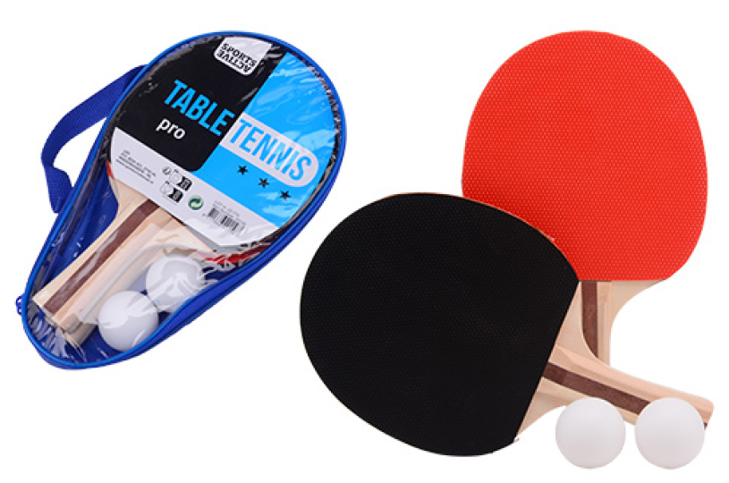 Sports Active tafeltennisset met 2 ballen in draagtas