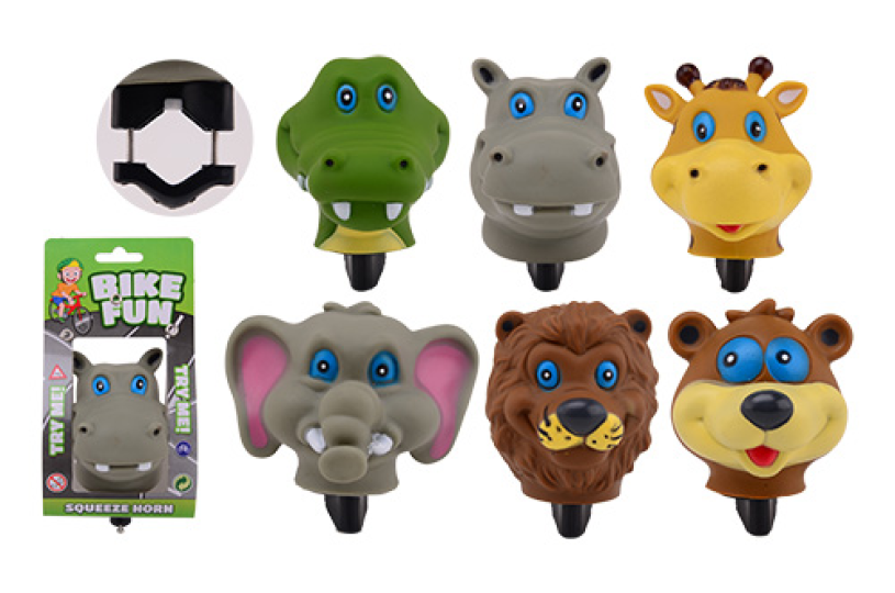 Bike Fun honker dierfiguur 6 assorti