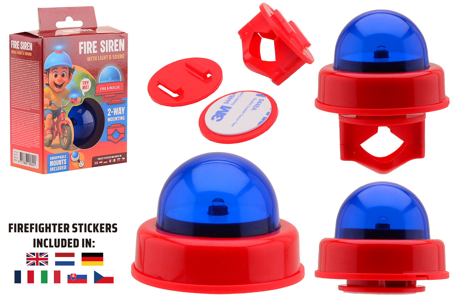 Bike Fun Brandweer sirene deluxe