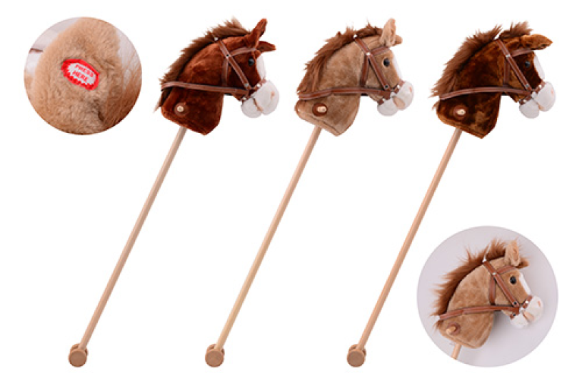 Happy World stokpaard, 3 kleuren assorti