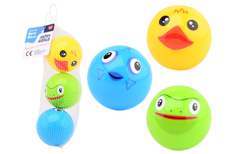 Happy World dieren bad speelballen 3 stuks in net