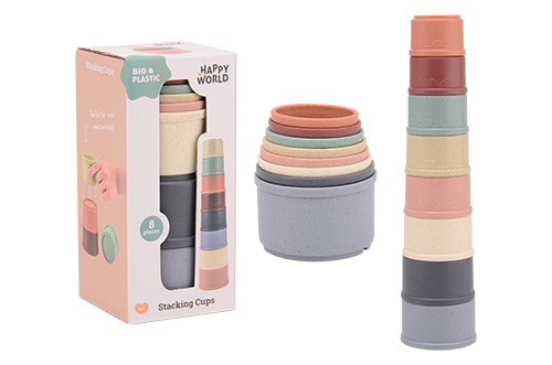 Happy World bio plastic stapelbekers