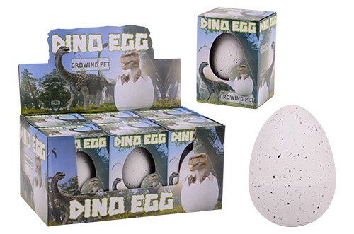 Mega groeiende dinosaurus in ei in doos 6 ass