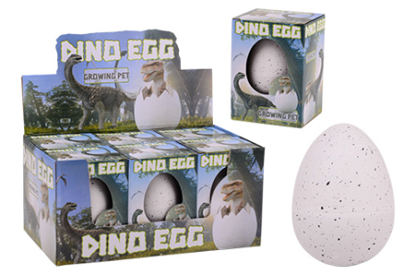 Mega groeiende dinosaurus in ei in doos 6 ass