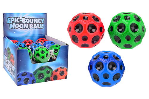 Stuiterende maan 7 cm, 3 assorti