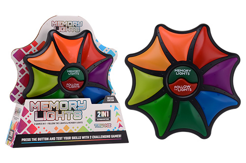 Memory & Follow me spel Star met licht en geluid 2in1