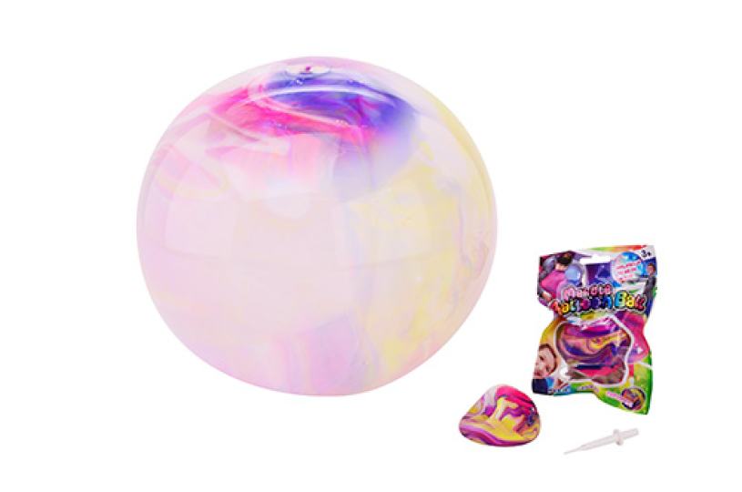 Opblaasbare marmer bubbelbal in display 4 assorti