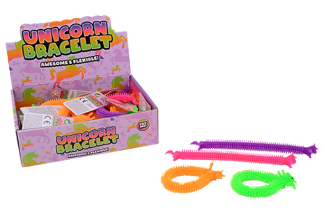 Eenhoorn armband in display 6 assorti