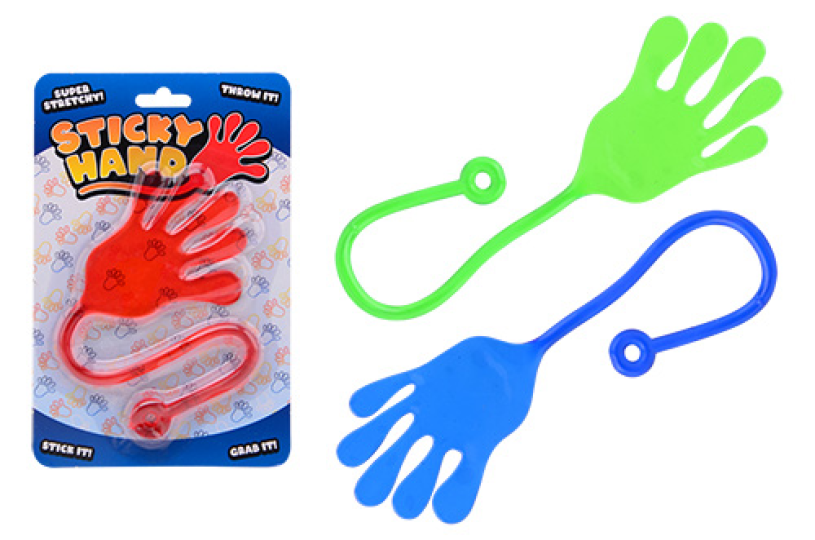 Funtoy Plakkerige hand op kaart 3 assorti