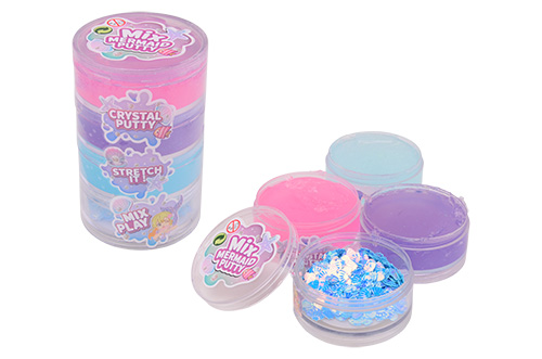 Zeemeermin kristal putty - 3 kleuren