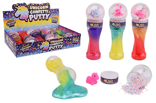 Unicorn Confetti putty incl. eenhoorn assorti