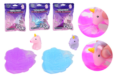 Eenhoorn slime slurpers 3 assorti