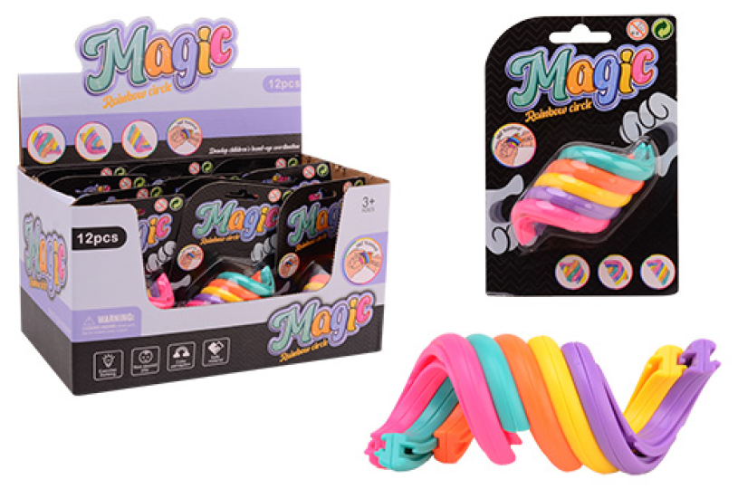 Magische regenboog cirkel in display