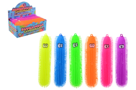 Giant fluffy worm 50cm in display 6 assorti