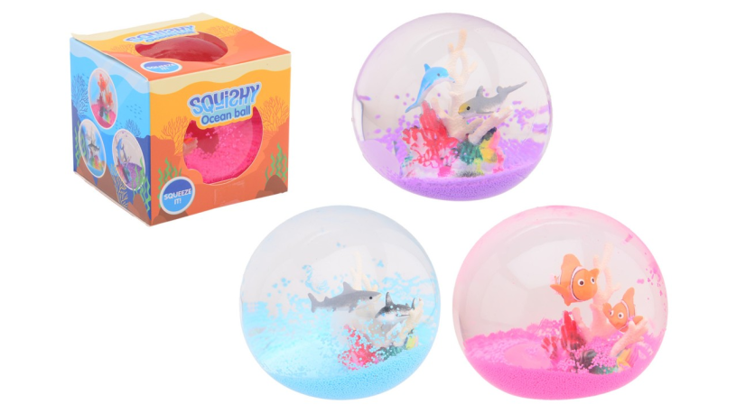 Zachte oceaanbol in doos 3 assorti