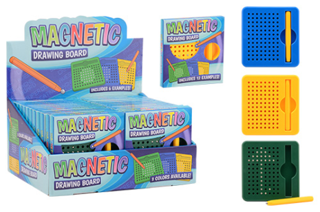 Magnetisch bal tekenbord 11cm in display assorti
