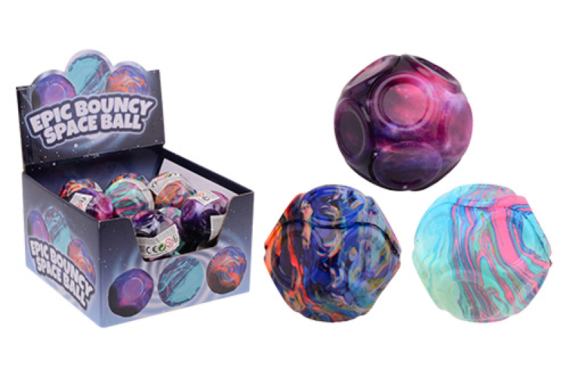 Stuiter bal 6cm assorti in display