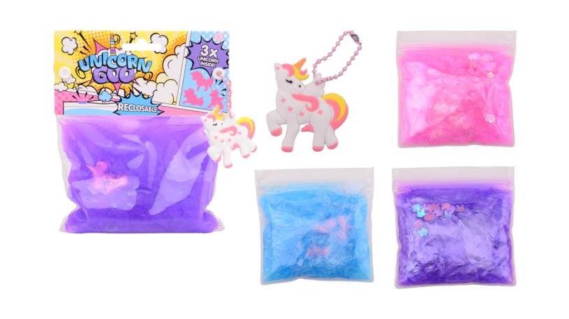 Slijm met eenhoorns in hersluitbare zak assorti