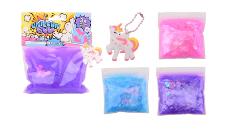 Slijm met eenhoorns in hersluitbare zak assorti
