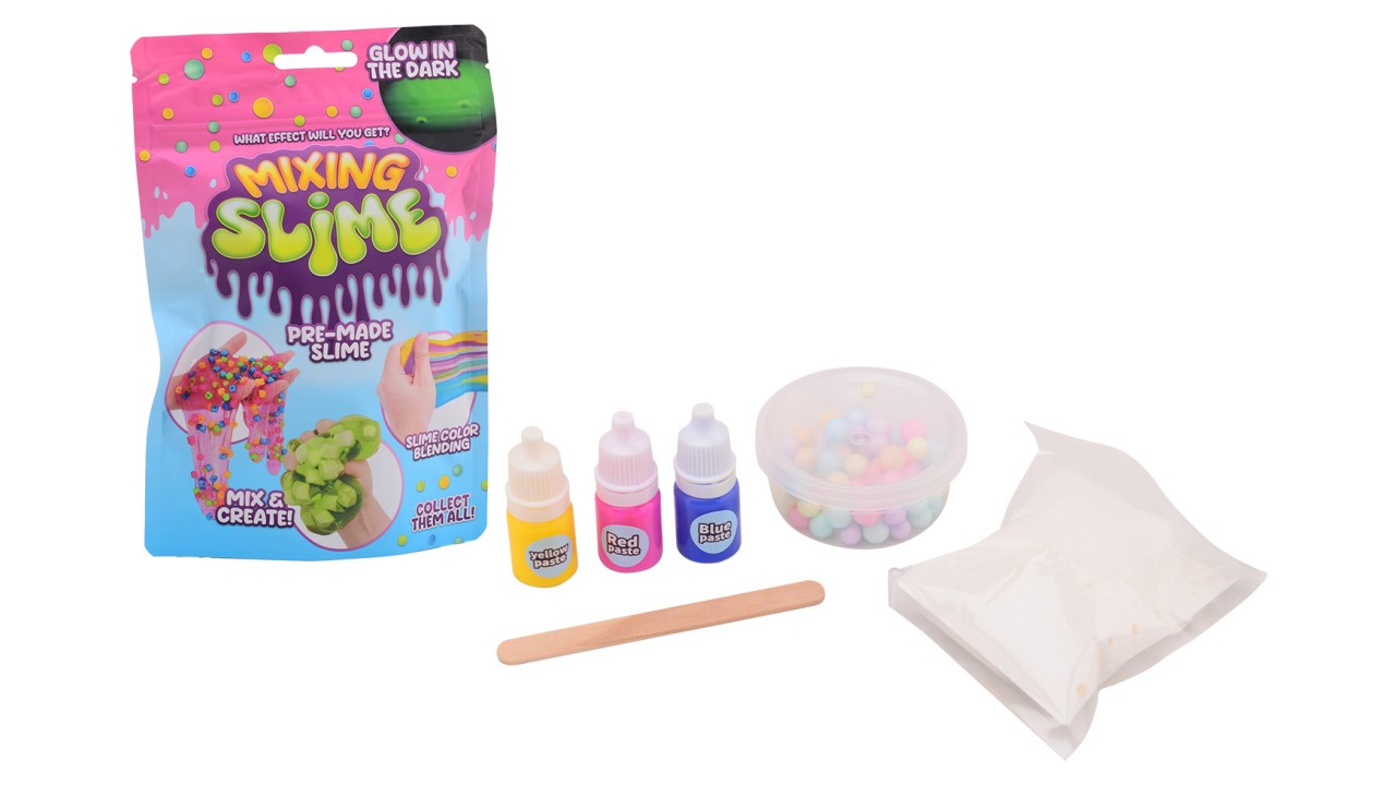 Mix je eigen slime verrassing in foilbag - 12 assorti