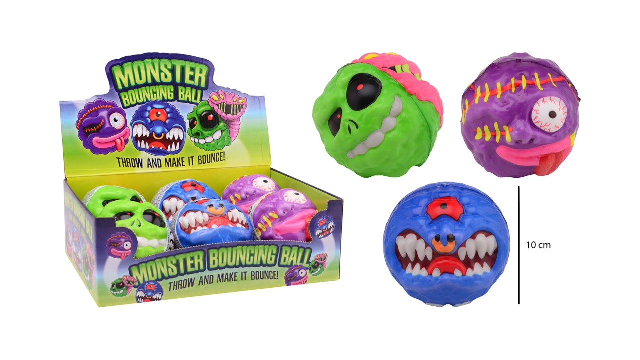 Stuiterend monster 10cm assorti in display
