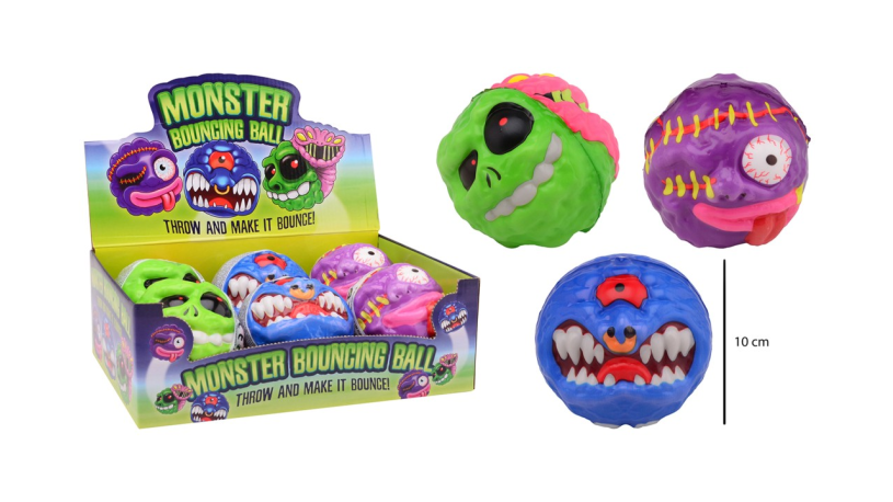 Stuiterend monster 10cm assorti in display