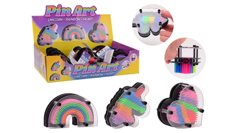 Pin art in display 3 assorti in display