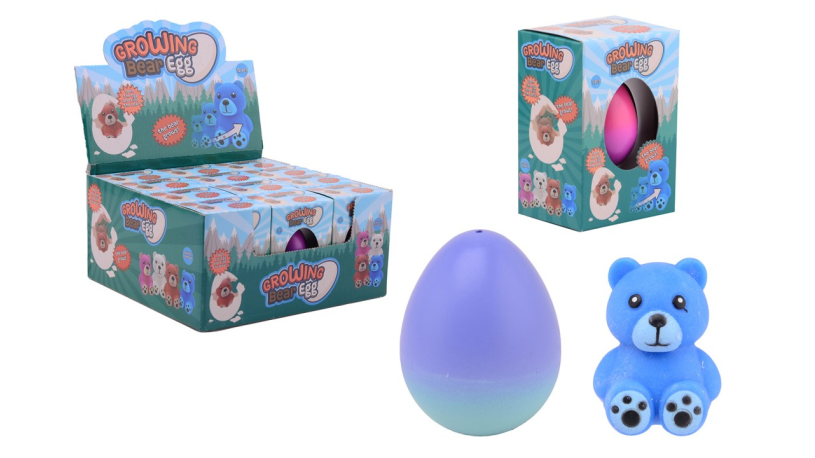 Groeiende beer in ei in display