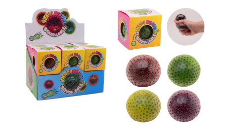 Neon beads squeeze bal in display