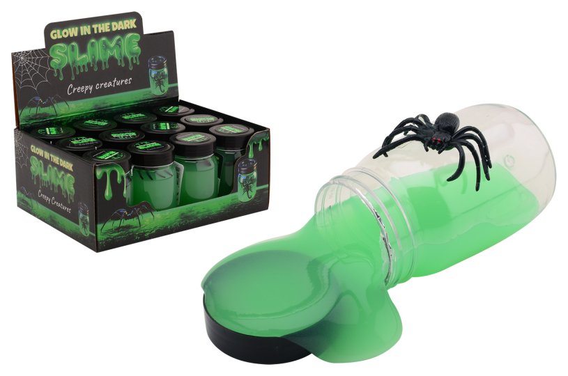 Glow in the dark slime met creepy creatures in display